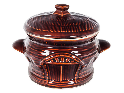 Супник "Славянская Керамика", Хатка коричневый глянцевый, 3 л