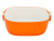 Дуршлаг с миской 2 в 1 овальный, пластиковый, 2.5 л, оранжевый/белый Дуршлаг с миской 2 в 1 овальный, пластиковый, 2.5 л, оранжевый/белый