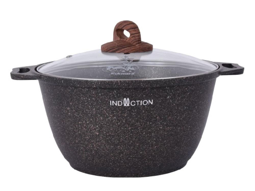 Кастрюля 2 л с антипригарным покрытием со стеклянной крышкой, Kukmara (Granit Ultra Induction Original), кгои22а