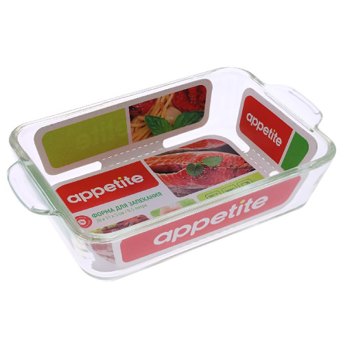 Форма для запекания стеклянная, 20х11х5, ТМ Appetite
