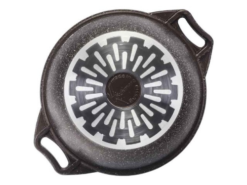 Кастрюля 2 л с антипригарным покрытием со стеклянной крышкой, Kukmara (Marble Induction Кофейный мрамор), кмки22а