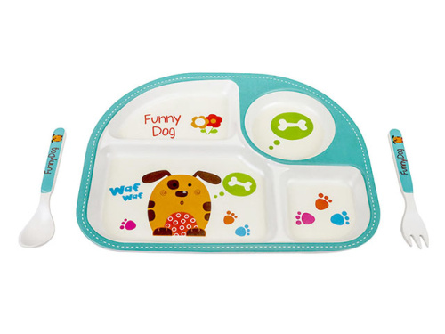 Набор детской бамбуковой посуды для кормления "Шарик", 3 предмета