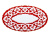 Тарелка овальная Красная Пахта, Turon Porcelain, с золотом, Ø 29 см Тарелка овальная Красная Пахта, Turon Porcelain, с золотом, Ø 29 см