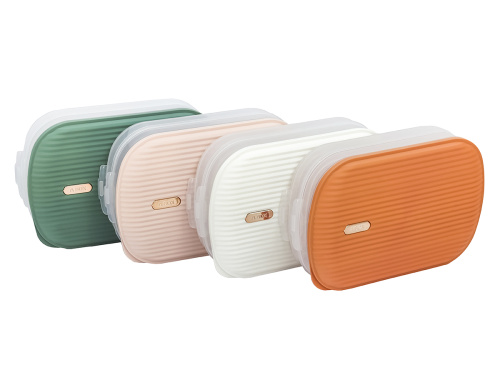 Контейнер с крышкой для хранения и заморозки продуктов на 2 секции, 32х22х9 см, белый