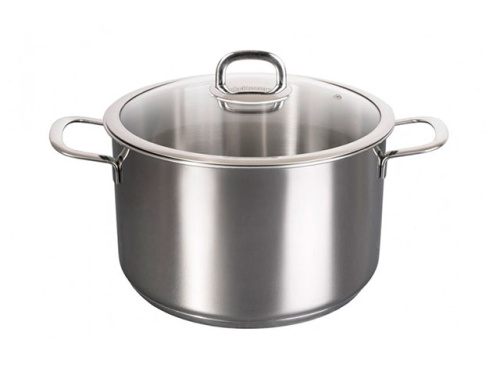 Кастрюля 8 л из нержавеющей стали со стеклянной крышкой, Kukmara (Safia), SF-CA8026G