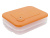 Контейнер с крышкой для хранения и заморозки продуктов на 2 секции, 30х23х8 см, оранжевый