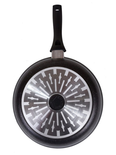 Сковорода 24 см с антипригарным покрытием, Kukmara (Marble Induction Темный мрамор), смти240а