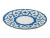 Тарелка Бирюзовая Пахта, Turon Porcelain, с золотом, Ø 24 см