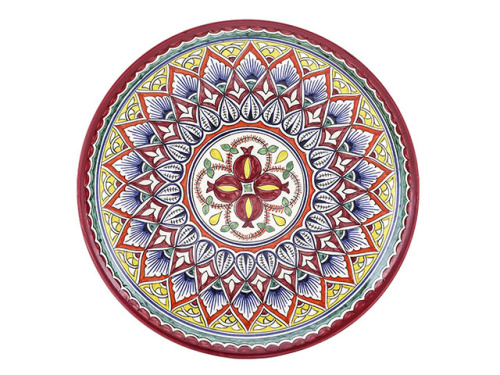 Блюдо Ляган "Риштанская керамика", Коракалам, диаметр 32 см RSN041