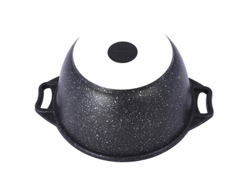 Кастрюля 3 л с антипригарным покрытием со стеклянной крышкой, Kukmara (Темный мрамор), кмт32а