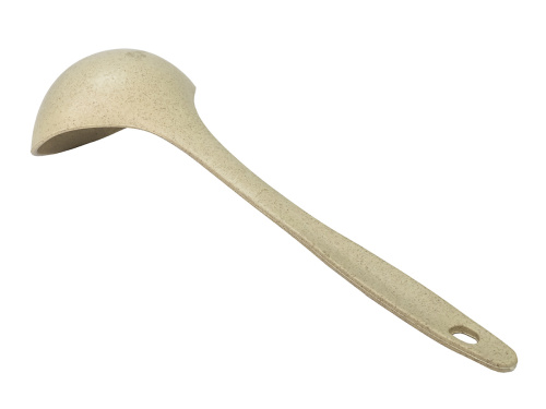 Половник на 100 мл из пищевого пластика, 27х9 см, кремовый