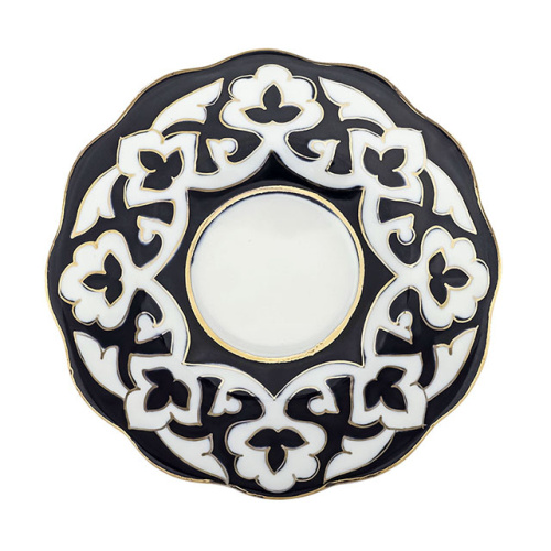 Тарелка рифленая Пахта, Turon Porcelain, с золотом, Ø 12,5 см