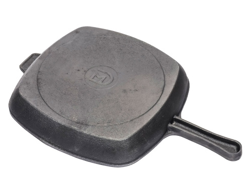 Сковорода-гриль квадратная, чугунная DAVR METALL, 28 см