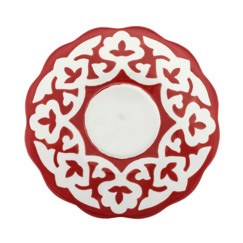 Тарелка рифленый край Красная Пахта, Turon Porcelain, Ø 12.5 см