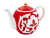Чайник Красная Пахта, Turon Porcelain, с золотом, 1.5 л
