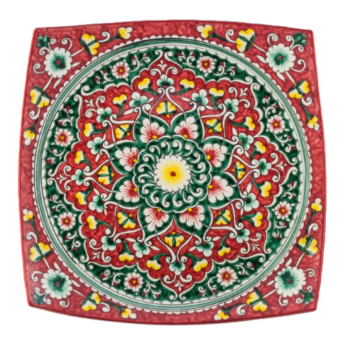 Блюдо Ляган квадратный "Риштанская керамика", Ø 41 см