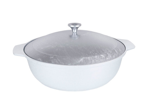 Кастрюля-жаровня 3 л алюминиевая литая с крышкой, Kukmara, ж30