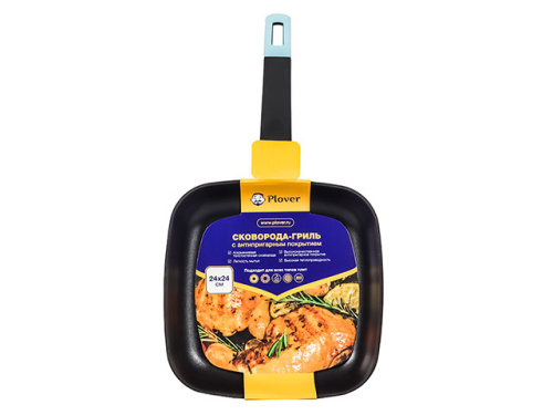 Сковорода-гриль с антипригарным покрытием PLOVER, 24 см