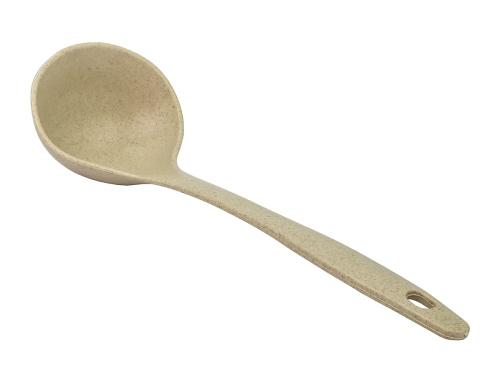 Половник на 100 мл из пищевого пластика, 27х9 см, кремовый