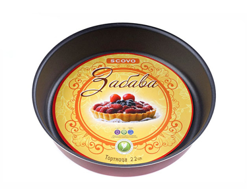 Тортница Забава, SCOVO, RZ-051, Бордовый, 22 см