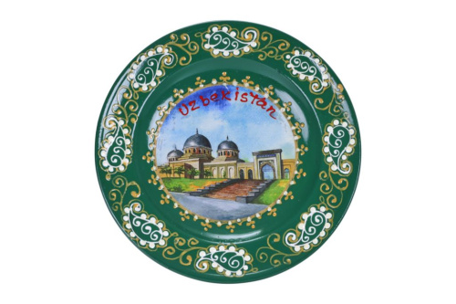 Тарелка керамическая с ручной росписью, диаметр 20 см