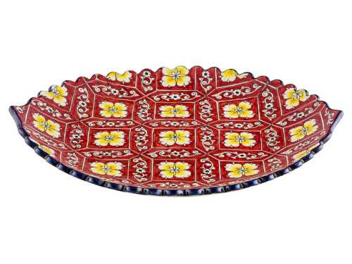 Блюдо Ляган овальный "Риштанская керамика", диаметр 41 см RS33_19