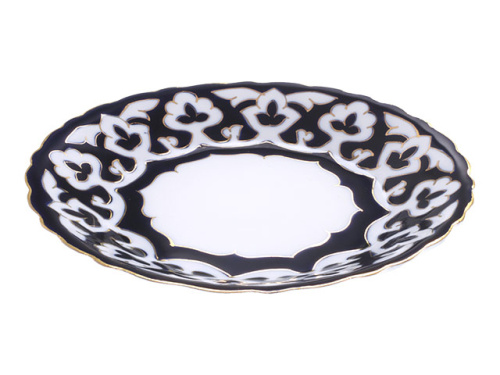 Тарелка "Пахта", рифленый край, Премиум, диаметр 17,5 см