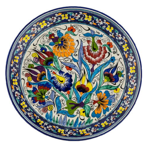 Блюдо Ляган "Риштанская керамика", Турецкий стиль, 38 см