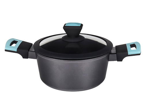 Кастрюля с антипригарным покрытием со стеклянной крышкой PLOVER, 20 см