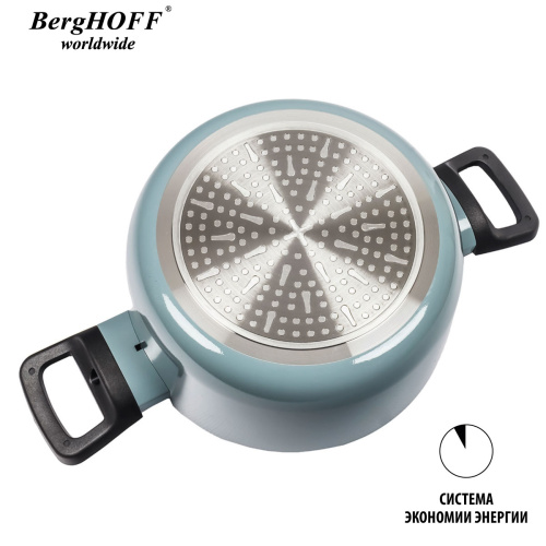 Кастрюля со стеклянной крышкой BergHOFF Leo Slate, 2.9 л