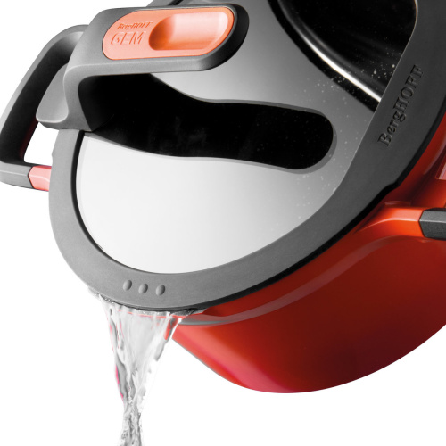 Кастрюля с крышкой 16см Gem red