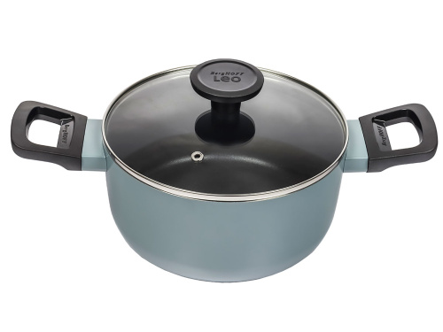 Кастрюля со стеклянной крышкой BergHOFF Leo Slate, 2.9 л