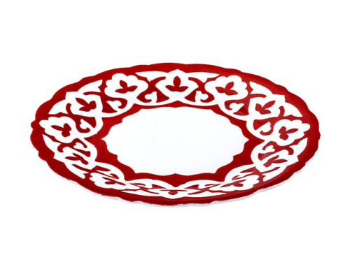 Тарелка рифленый край Красная Пахта, Turon Porcelain, Ø 17.5 см