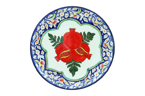 Блюдо Ляган "Риштанская керамика", Гранат, Ø 31 см