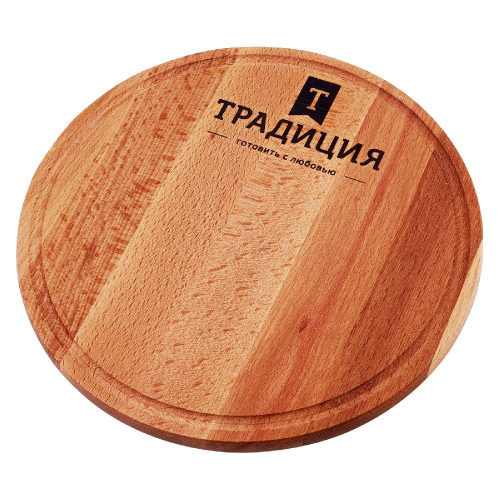 Доска разделочная круглая, 24х1,6 см, бук, Традиция