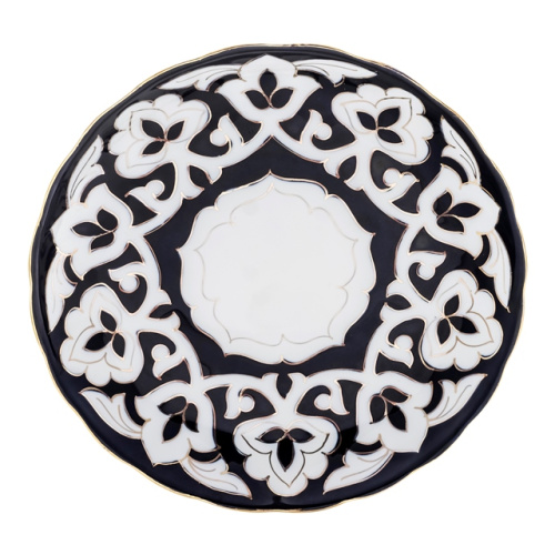 Ляган рифленый Пахта, Turon Porcelain, с золотом, Ø 28 см