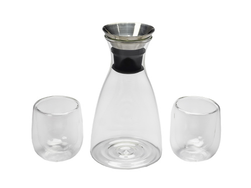 Набор PLOVER стеклянный: графин 1 л со стаканами 2 шт по 0.25 л