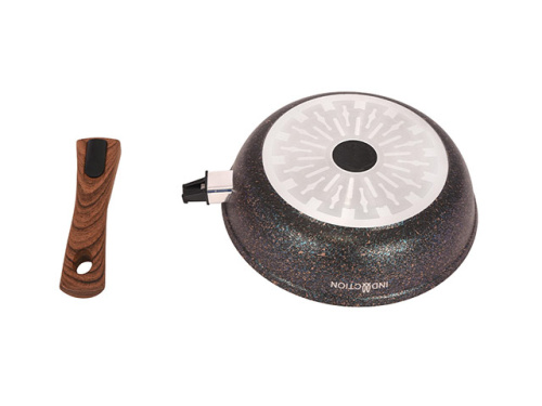 Сковорода 24 см с антипригарным покрытием со съемной ручкой, Kukmara (Granit Ultra Induction Blue), сгги242а