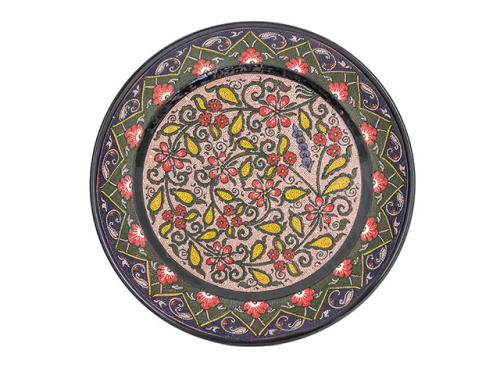 Блюдо Ляган "Риштанская керамика", Точечная роспись, Ø 38 см