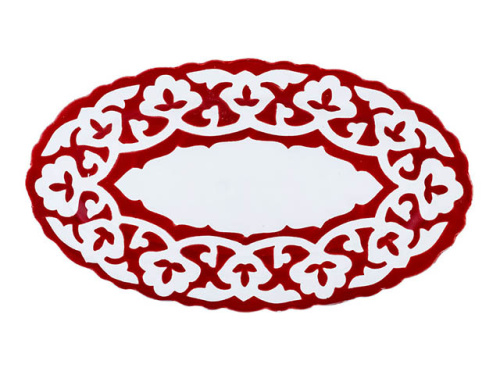 Тарелка овальная Красная Пахта, Turon Porcelain, Ø 29 см