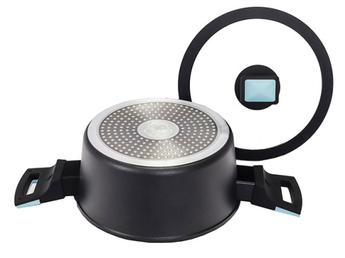 Кастрюля с антипригарным покрытием со стеклянной крышкой PLOVER, 20 см