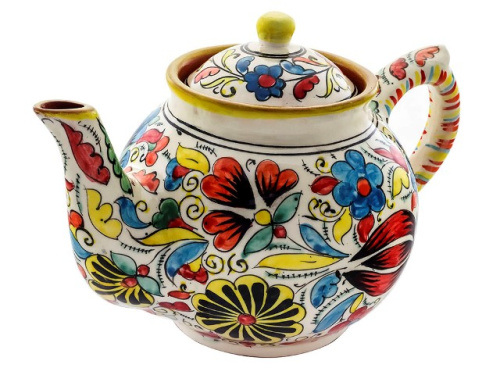 Набор чайный "Риштанская керамика", Турецкий стиль, желтый, 10 предметов