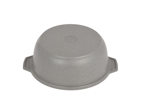 Кастрюля-жаровня 5 л с антипригарным покрытием со стеклянной крышкой, Kukmara (Светлый мрамор), жмс52а