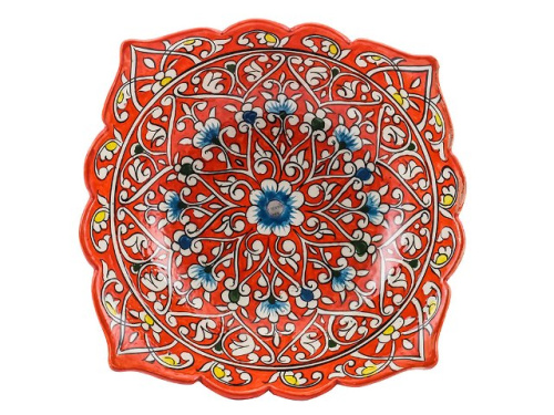 Фруктовница "Риштан", оранжевая, диаметр 28 см