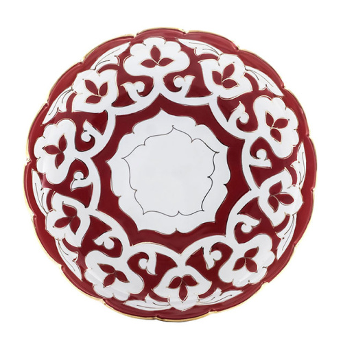 Лагманница Красная Пахта, Turon Porcelain, с золотом, Ø 21 см