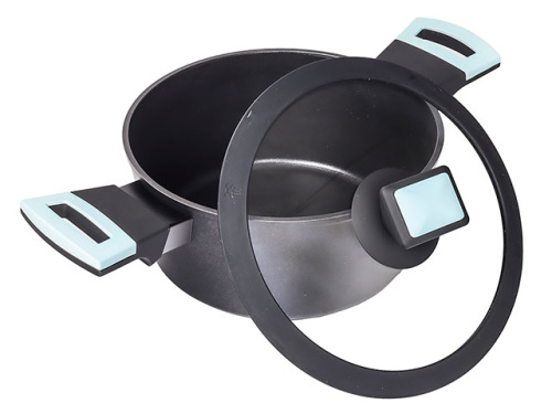 Кастрюля с антипригарным покрытием со стеклянной крышкой PLOVER, 20 см