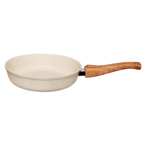 Сковорода с антипригарным покрытием со съемной ручкой, ТМ Традиция (Ваниль), 22 см