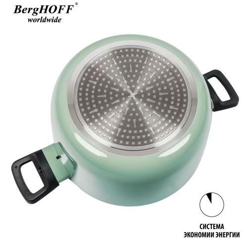 Кастрюля со стеклянной крышкой BergHOFF Leo Sage, 5.6 л