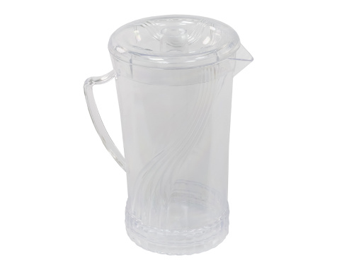 Кувшин с крышкой 2 л со стаканами 4 шт  по 300 мл, пластик, прозрачный