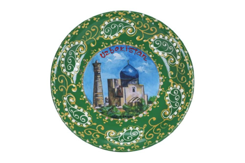 Тарелка керамическая с ручной росписью, диаметр 20 см